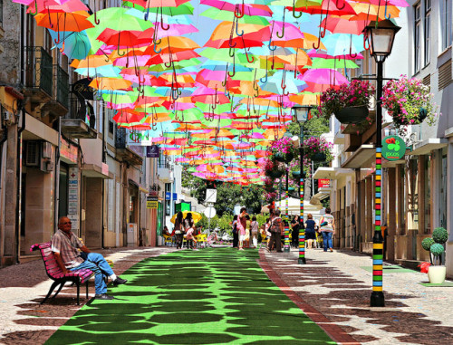 Colorful Umbrellas Installation