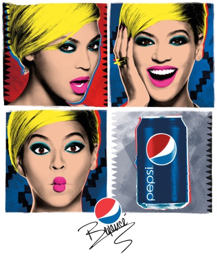 Beyonce Pop Art Pepsi Ad