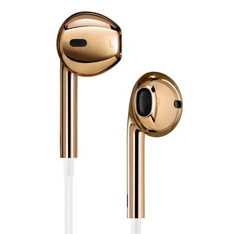 18k Solid Rose Gold Apple EarPods Customized by Jony Ive and Marc Newson