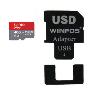 SanDisk Ultra 400GB MicroSDXC + Winfos USD