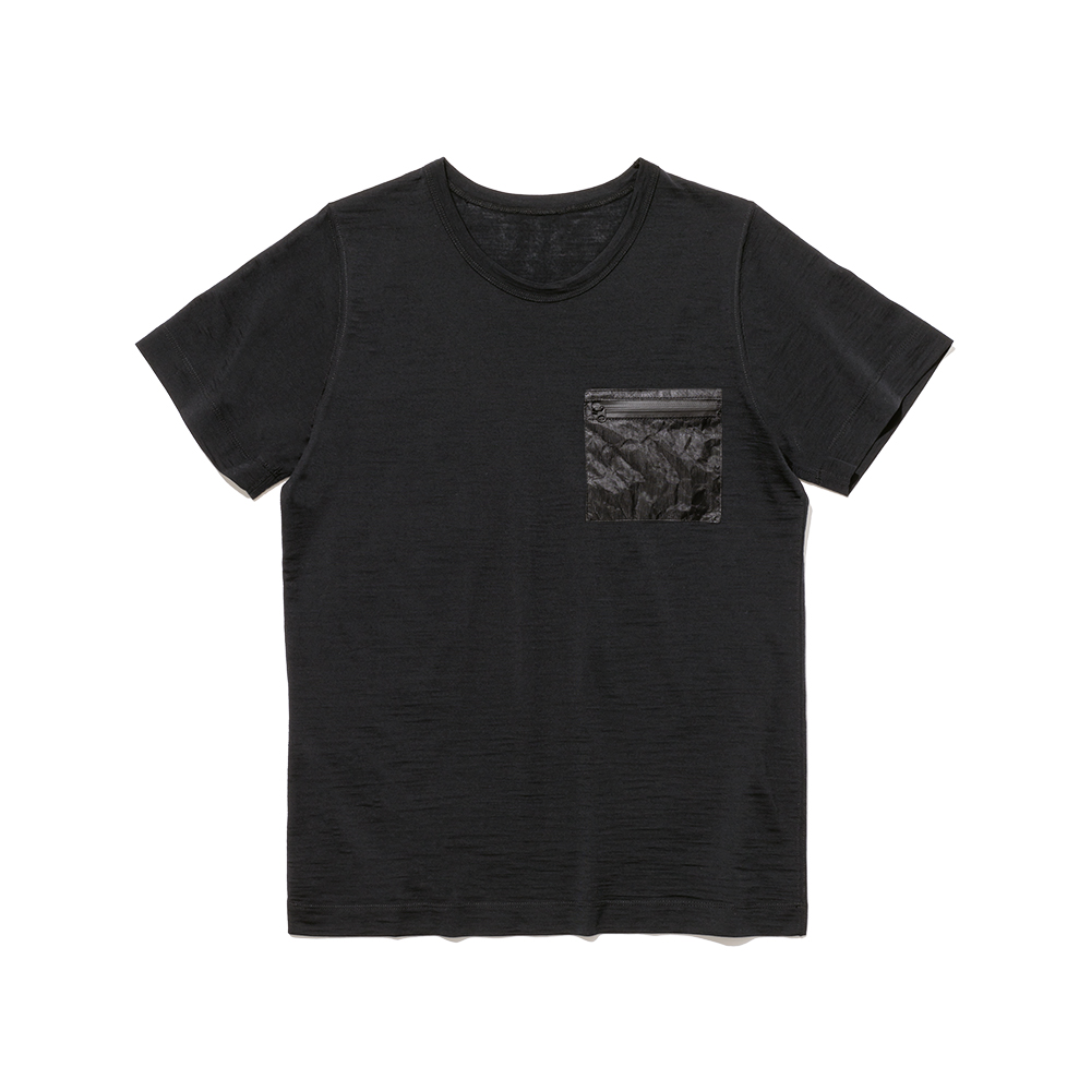 NEXTRAVELER TOOLS Black Pocket with Merino Wool T-Shirt